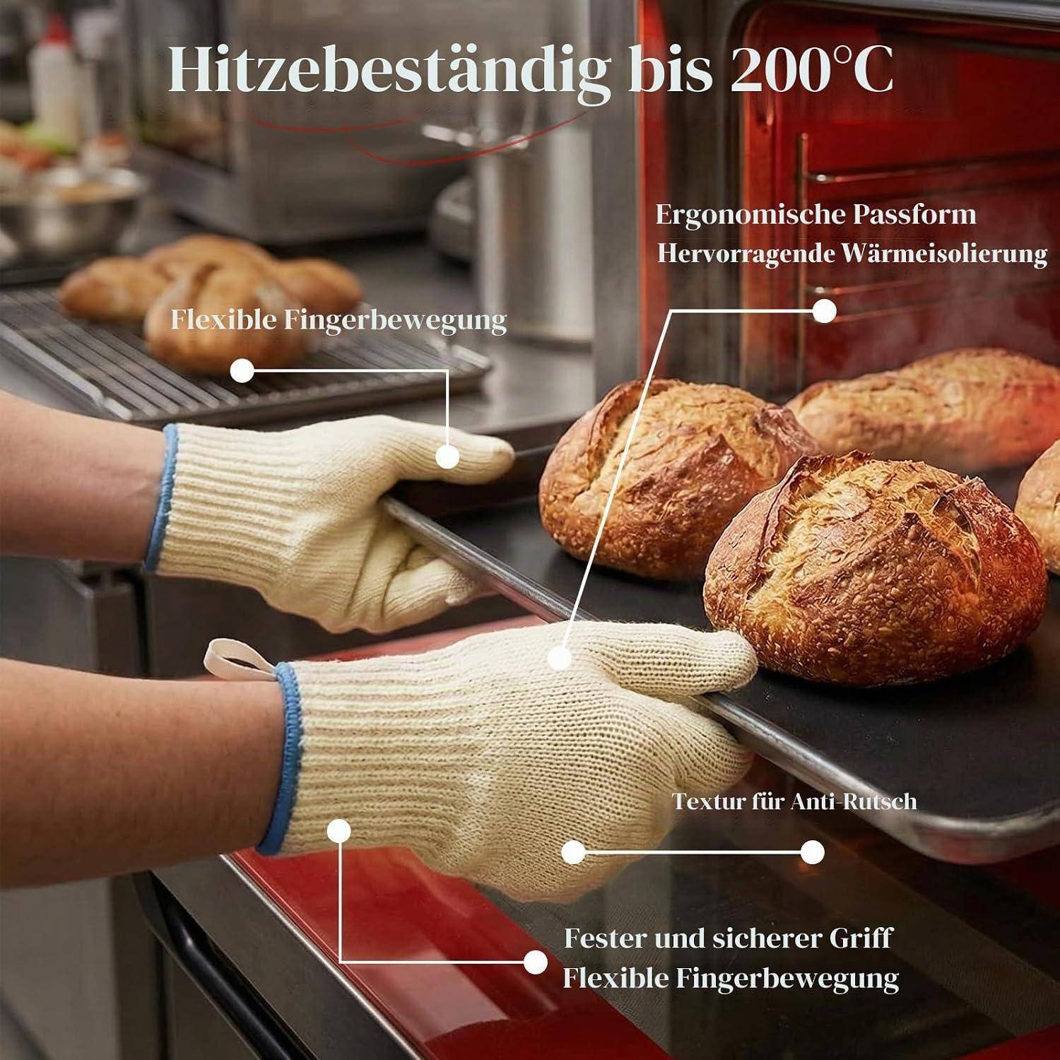 Hitzeschutzhandschuhe Baumwolle 26cm bis 200°C