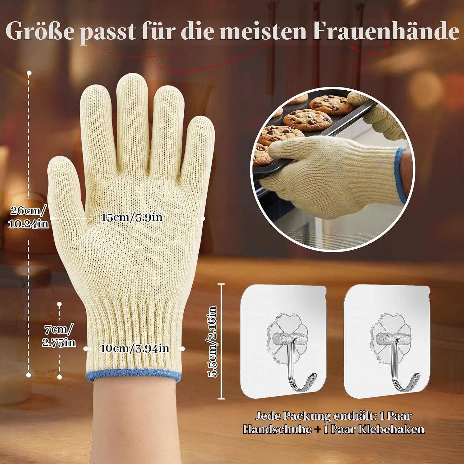 Hitzeschutzhandschuhe Baumwolle 26cm bis 200°C