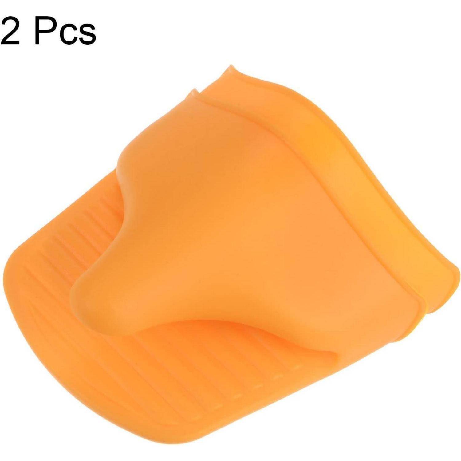 Silikon Topfhalter Hitzebeständig Mini Ofenhandschuhe Orange 2 Stück