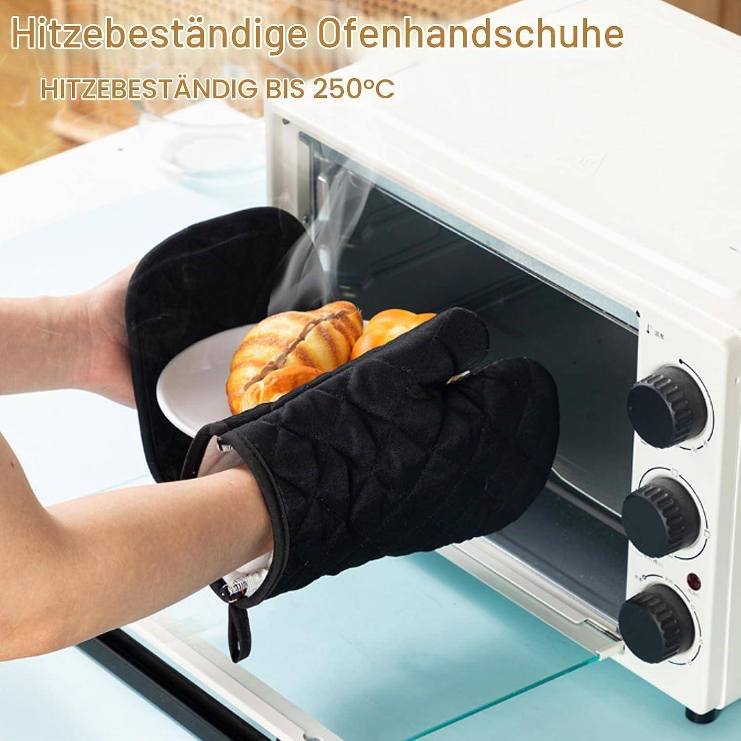 Ofenhandschuh-Set 4-teilig hitzebeständig bis 250°C