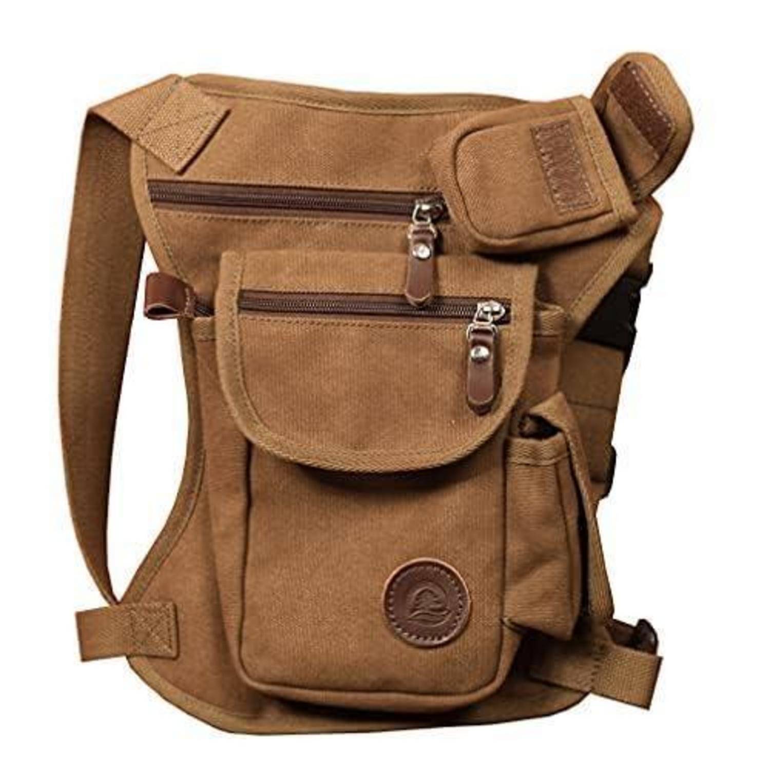 Beintasche Canvas Braun für Mini iPad iPhone Outdoor Reisen