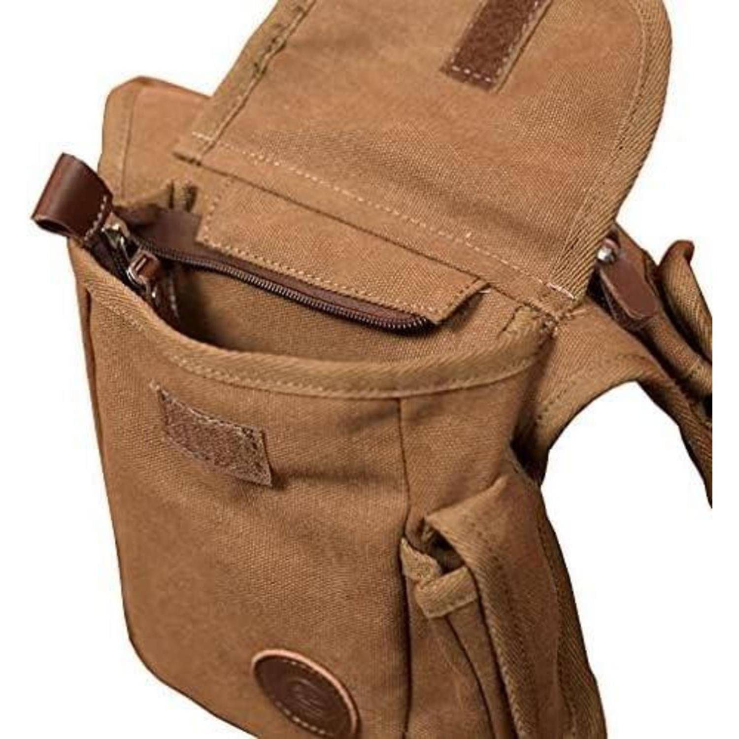 Beintasche Canvas Braun für Mini iPad iPhone Outdoor Reisen