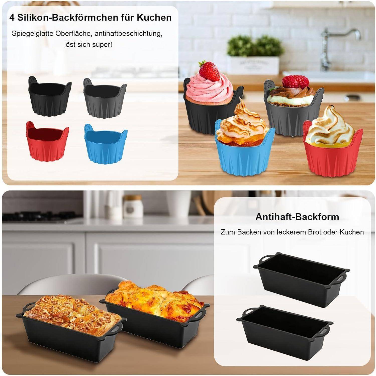 Heißluftfritteuse Zubehör Set 19tlg. für Philips HD9270/90 HD9285/90