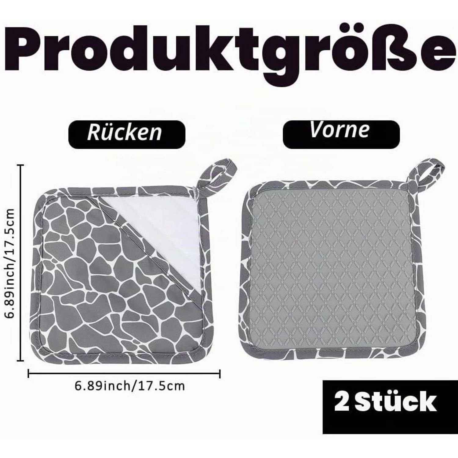Größentabelle für ein quadratisches Kissen: „Rücken