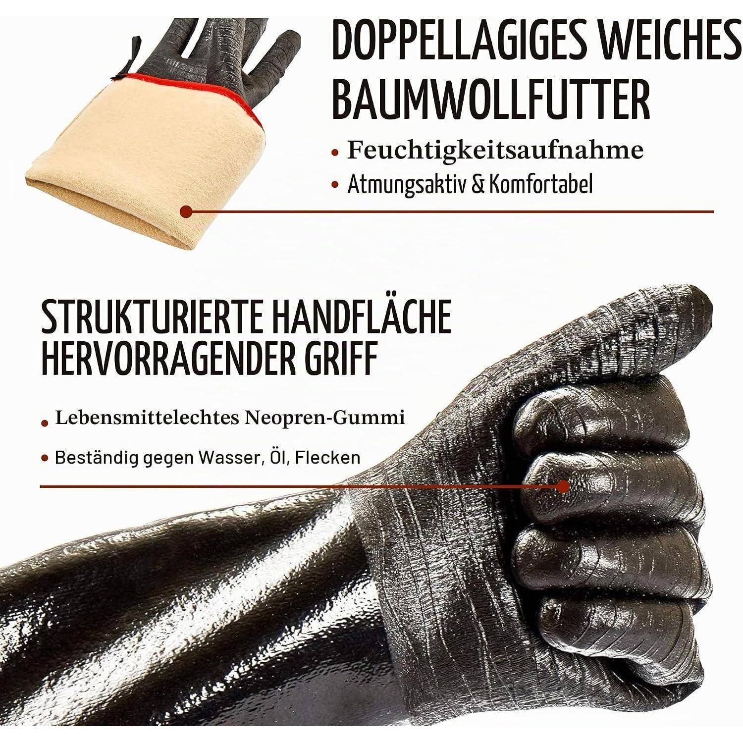 RAPICCA Grillhandschuhe Neopren 500°C hitzebeständig 35.6cm XL