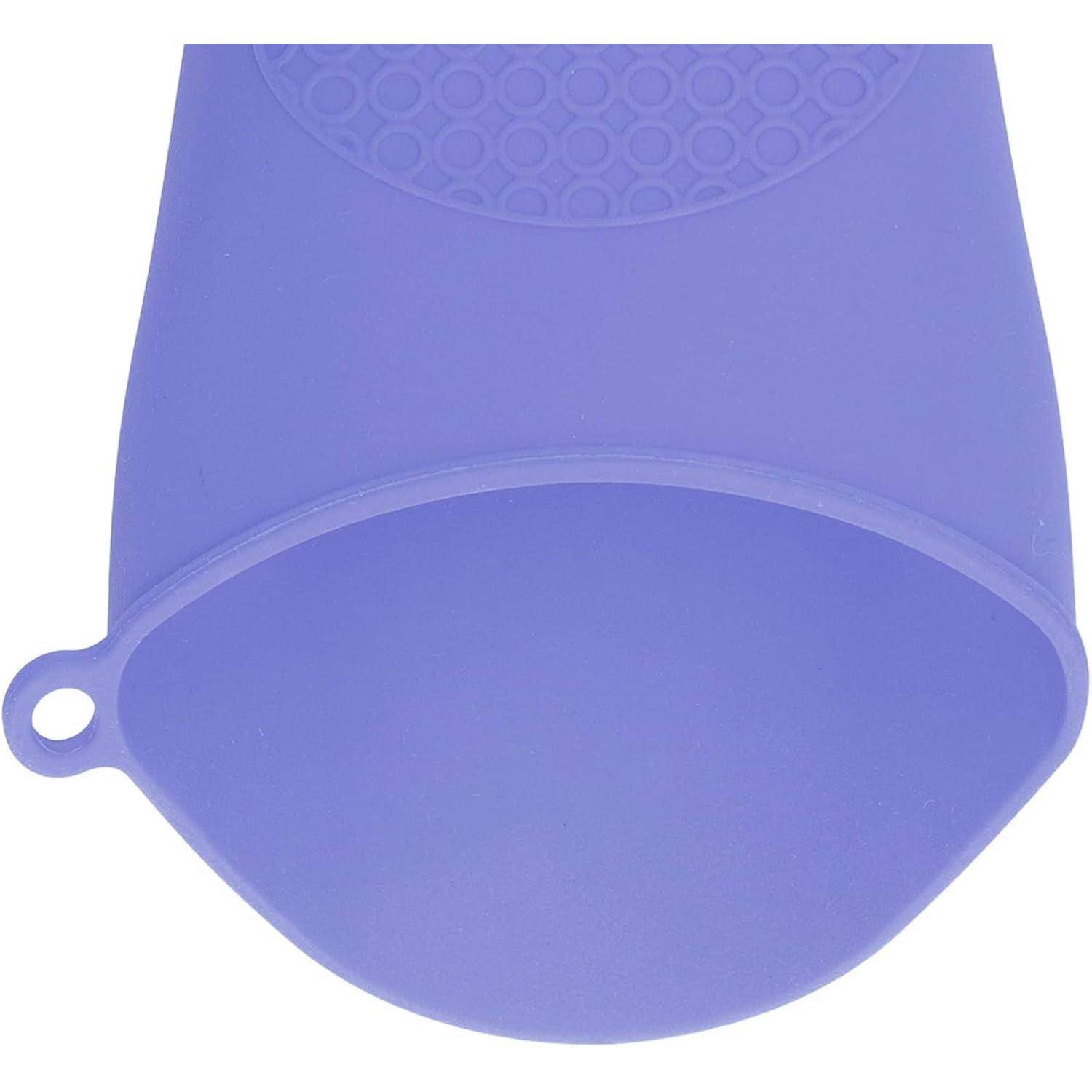 Lila Silikon-Ofenhandschuh oder Topfhalter mit Aufhängeschlaufe
