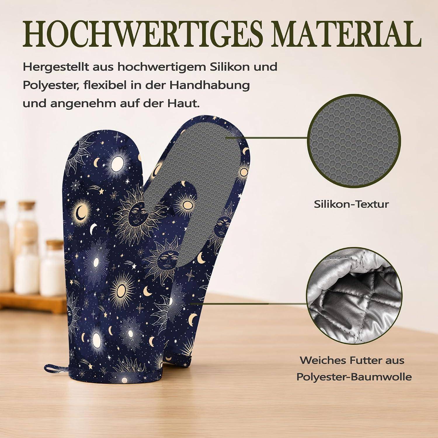 Werbebild von Ofenhandschuhen mit dem Label 