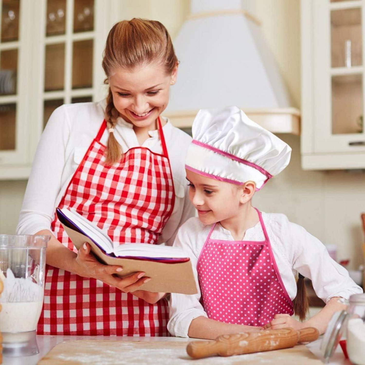 Kinder Kochschürzen Set 4-teilig Rosarot