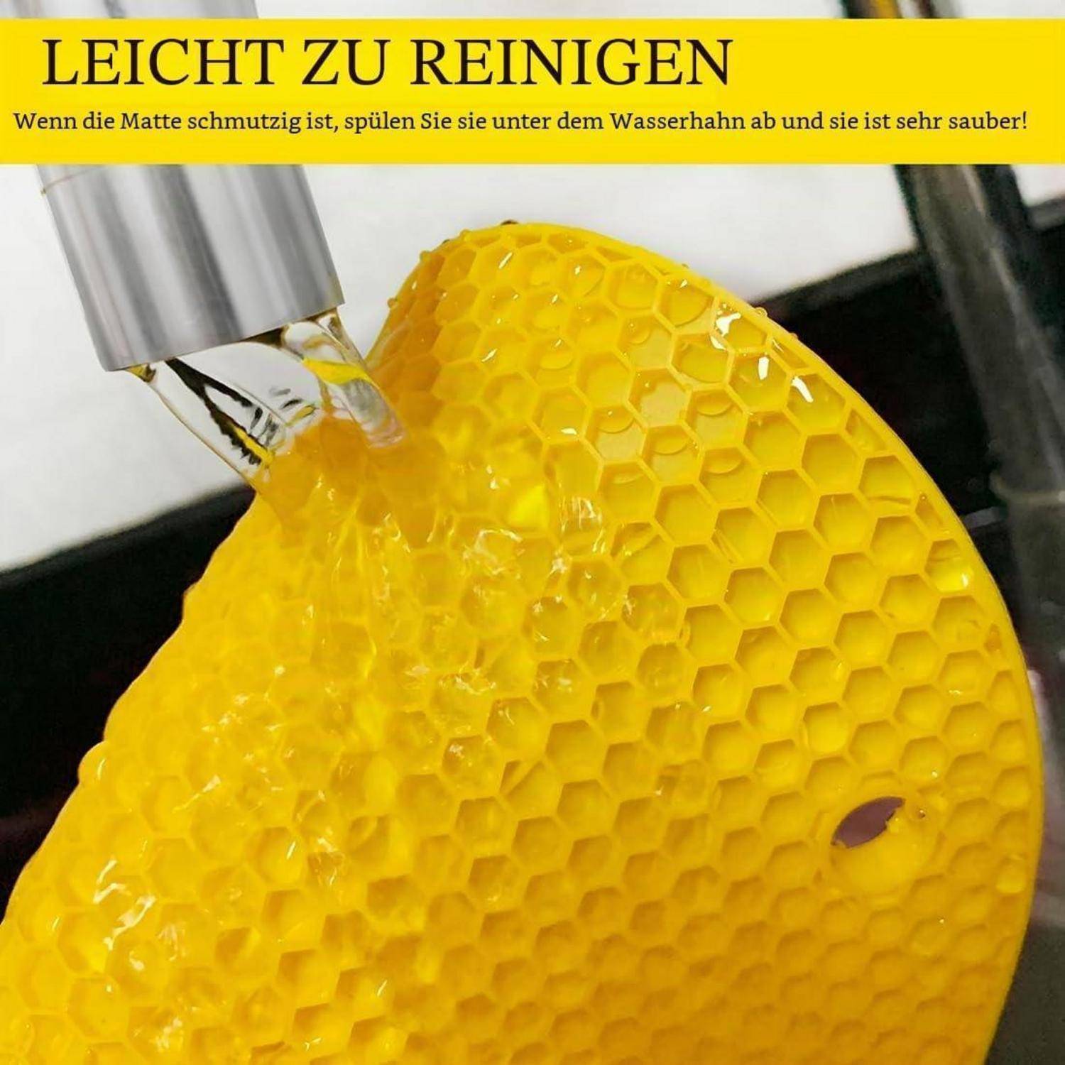 Silikon Untersetzer 4er-Set Gelb 240°C Ø 18 cm