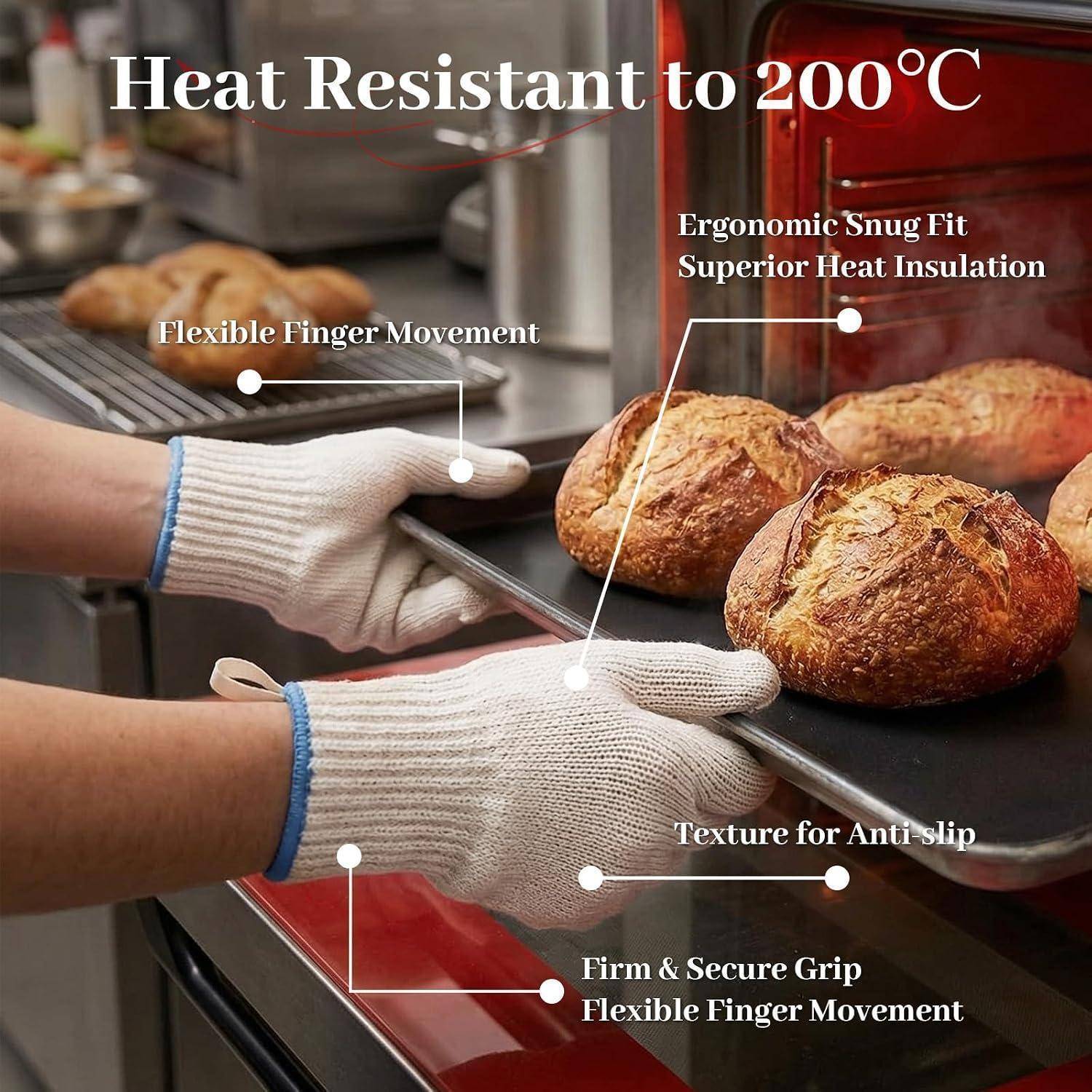 Hitzeschutzhandschuhe 26cm doppellagig Baumwolle bis 200°C