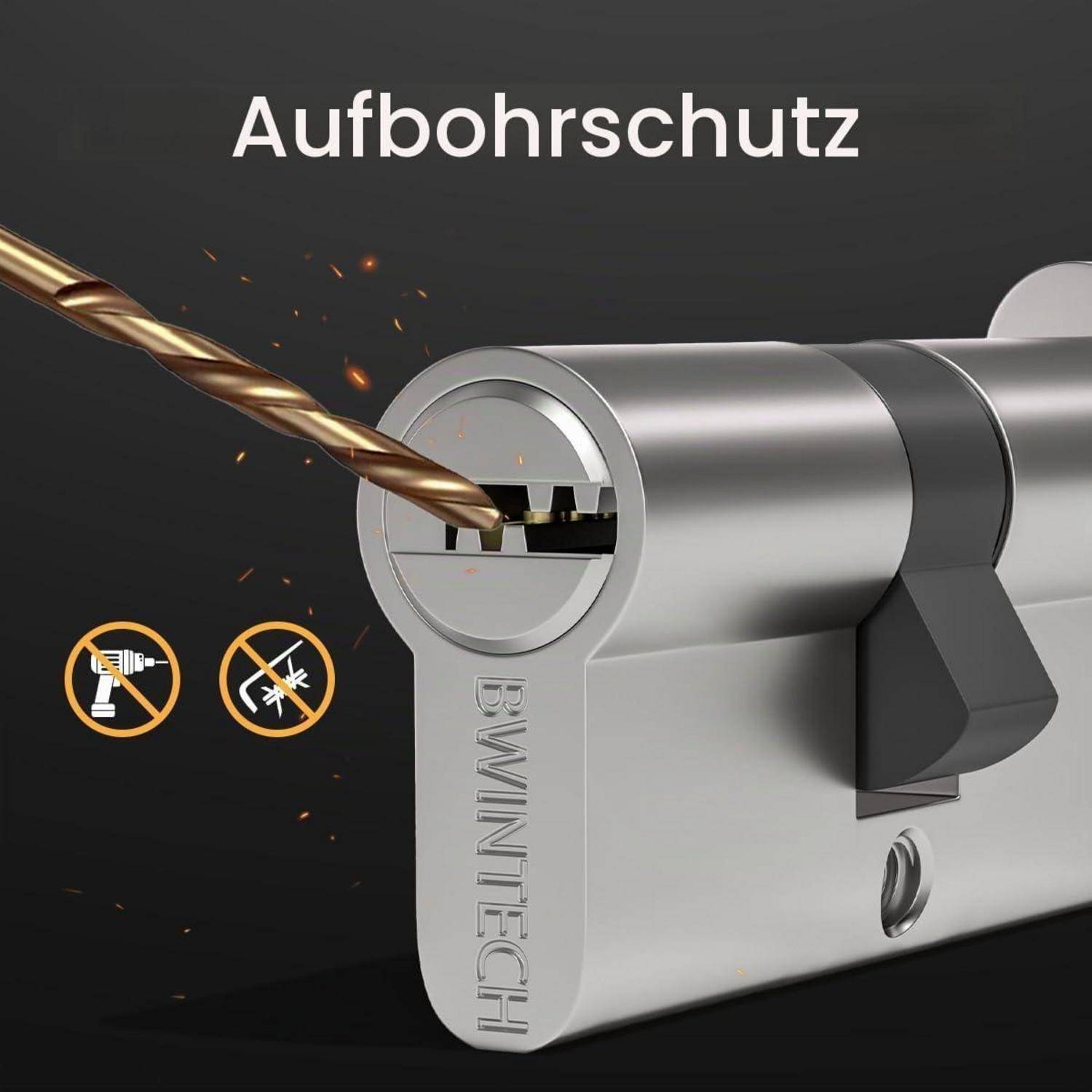 Illustration eines BWINTECH-Zylinderschlosses mit 