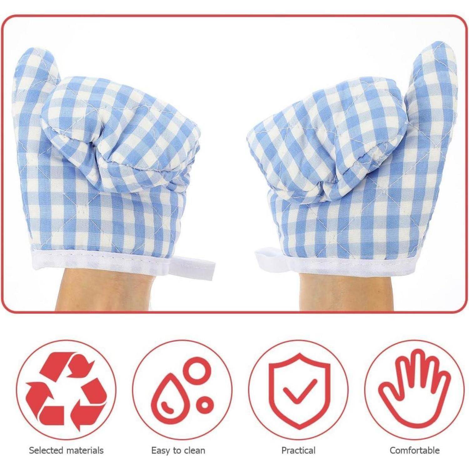 Cabilock Ofenhandschuhe 4er Set Hitzeschutz Polyester