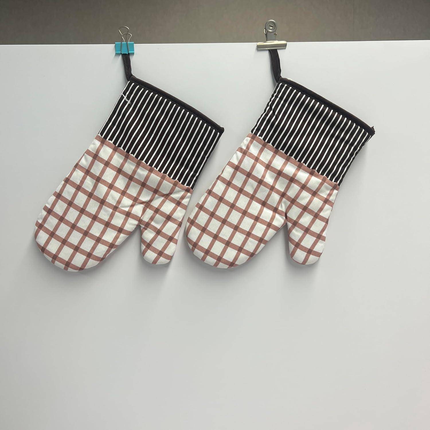 Ofenhandschuhe 1 Paar Baumwolle hitzebeständig Hellbraun