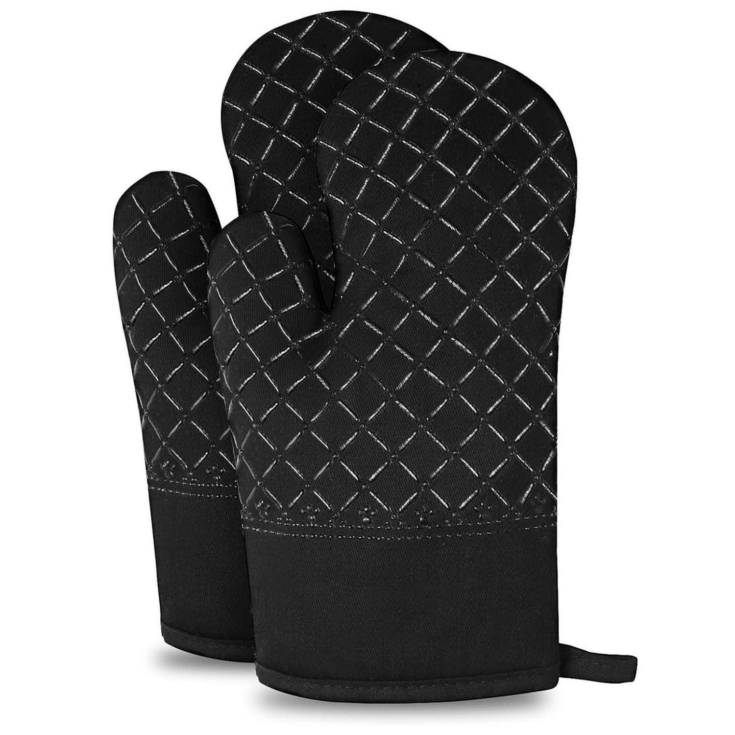 1 Paar Ofenhandschuhe hitzebeständig bis 300°C mit Silikongriff