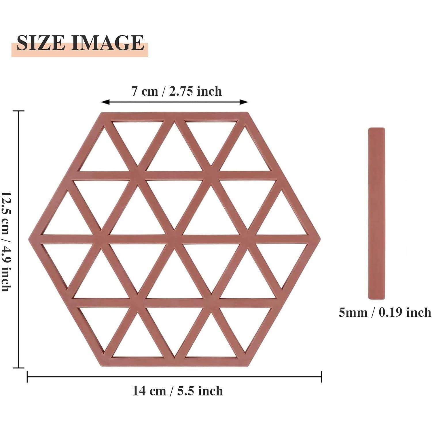 Topfuntersetzer Silikon 6 Stk. Hitzebeständig bis 240°C rutschfest