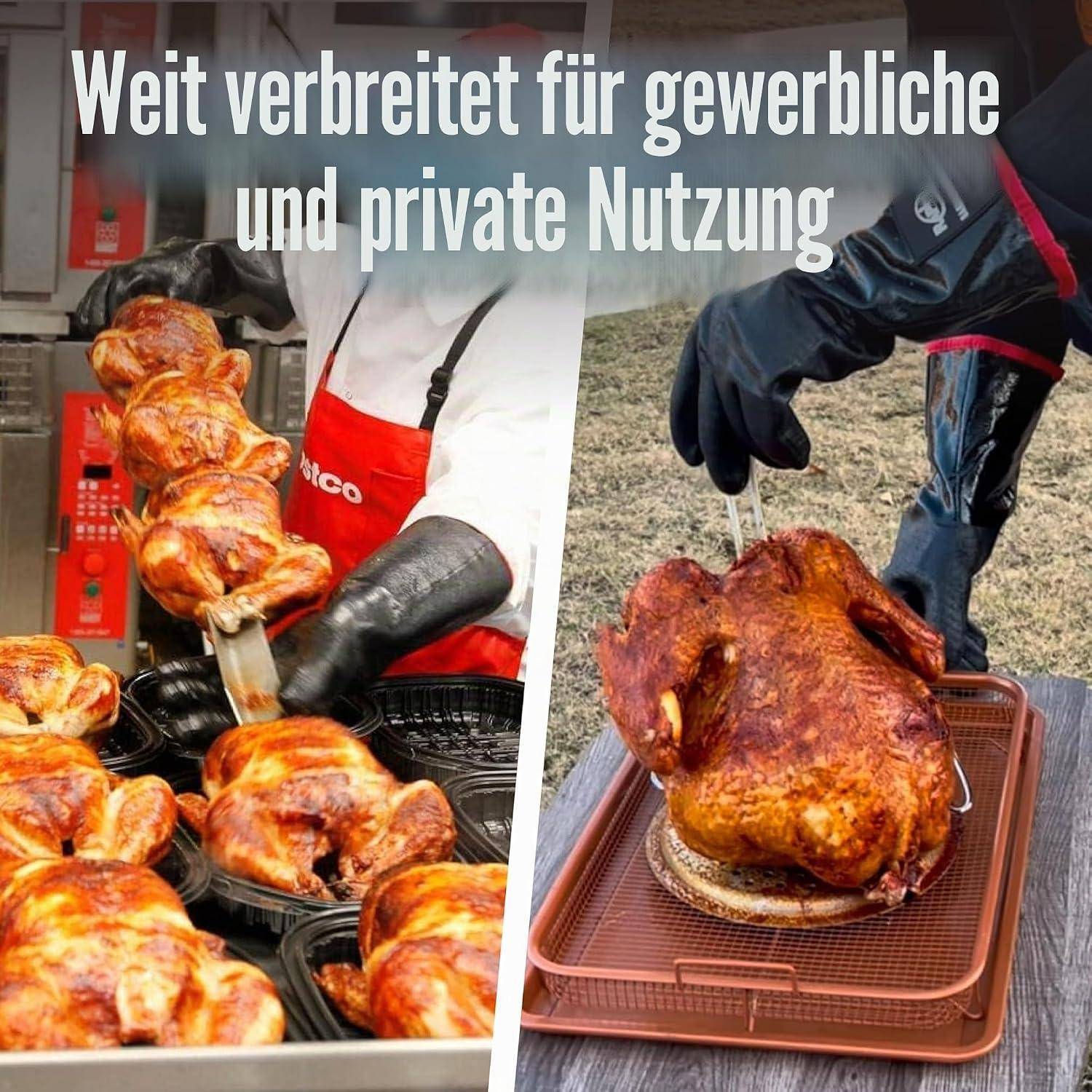 RAPICCA Grillhandschuhe Neopren hitzebeständig 500°C XL 43,2cm