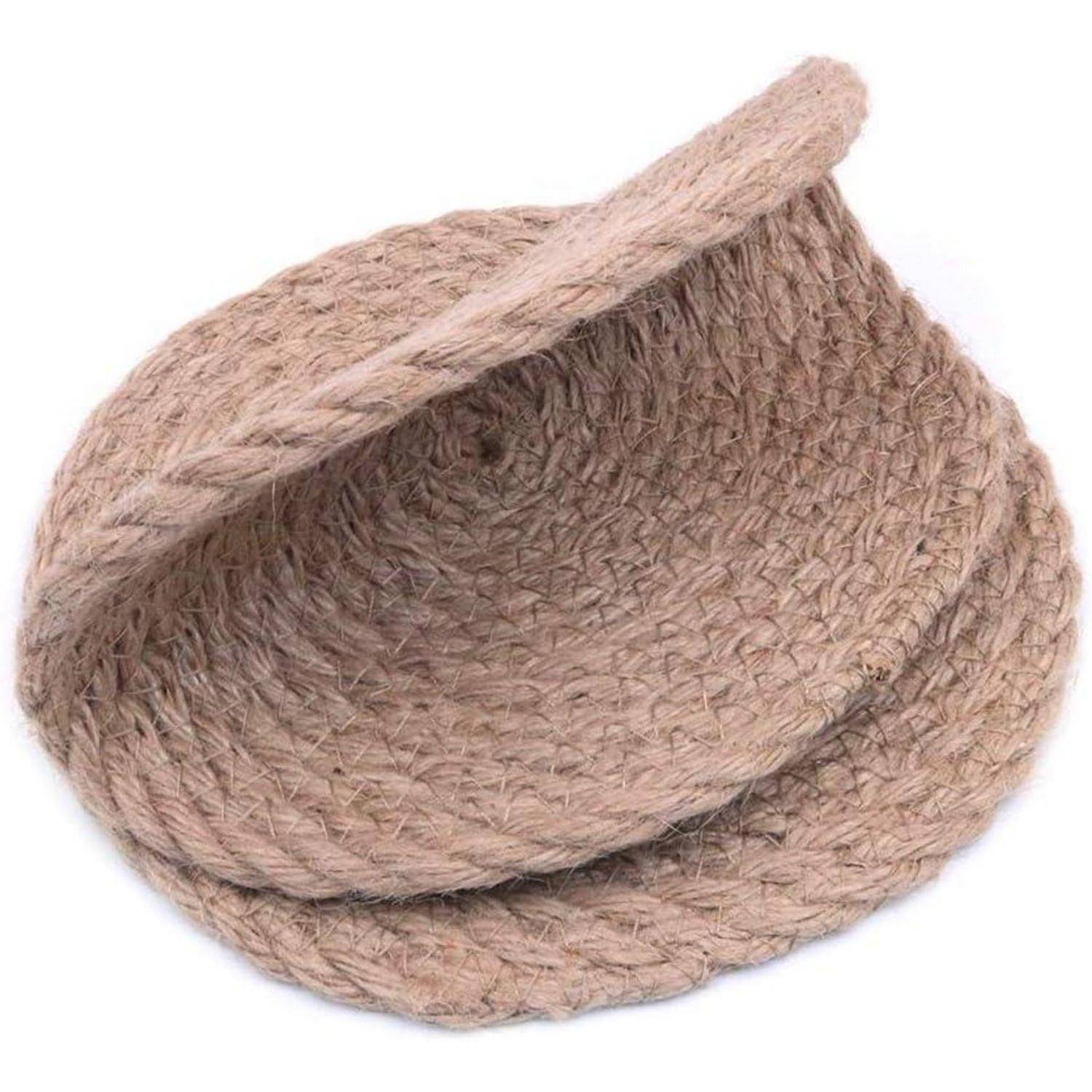 Rattan-Untersetzer 7 Zoll hitzebeständig handgewebt naturfarben