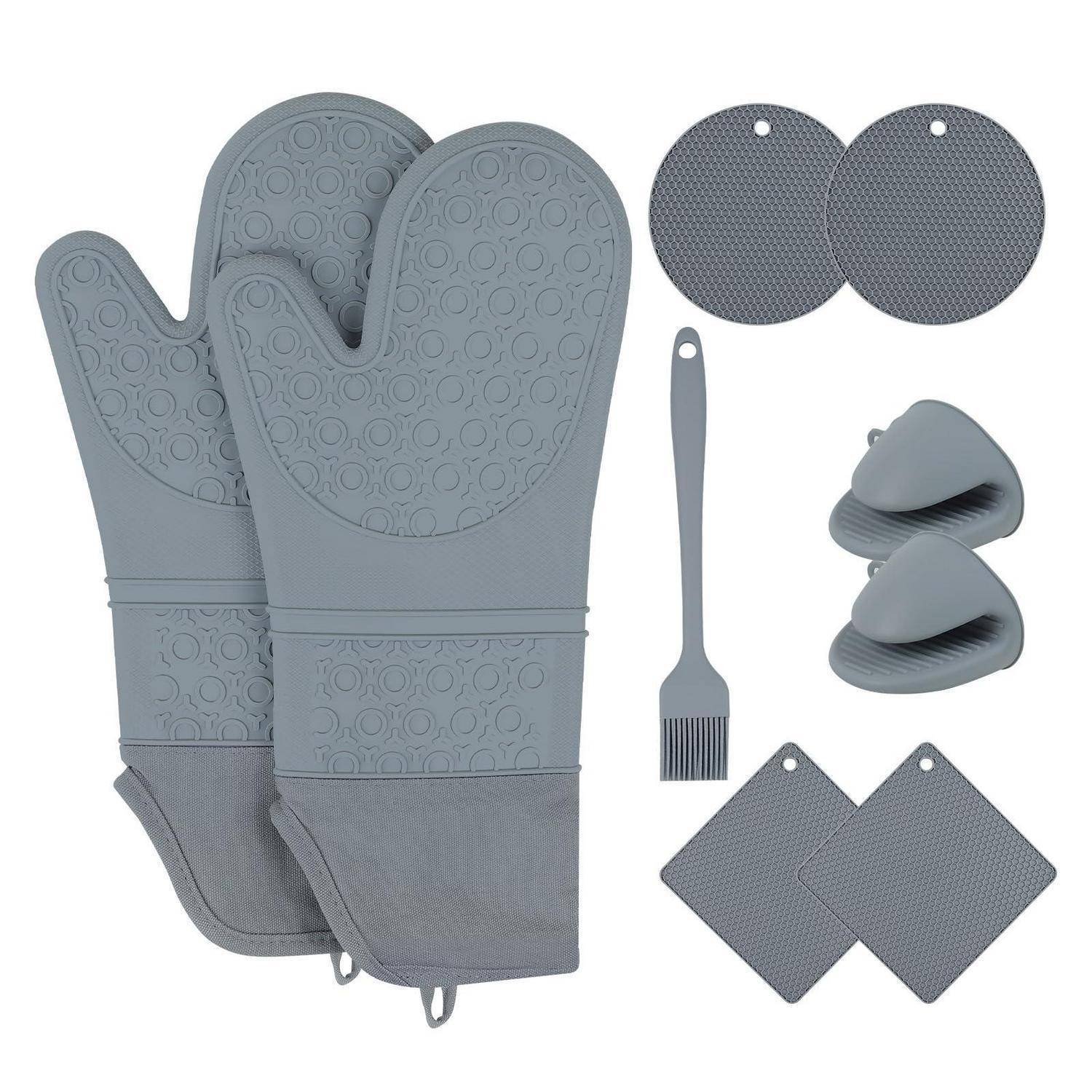 9er Set Ofenhandschuhe Silikon Hitzebeständig BPA-frei