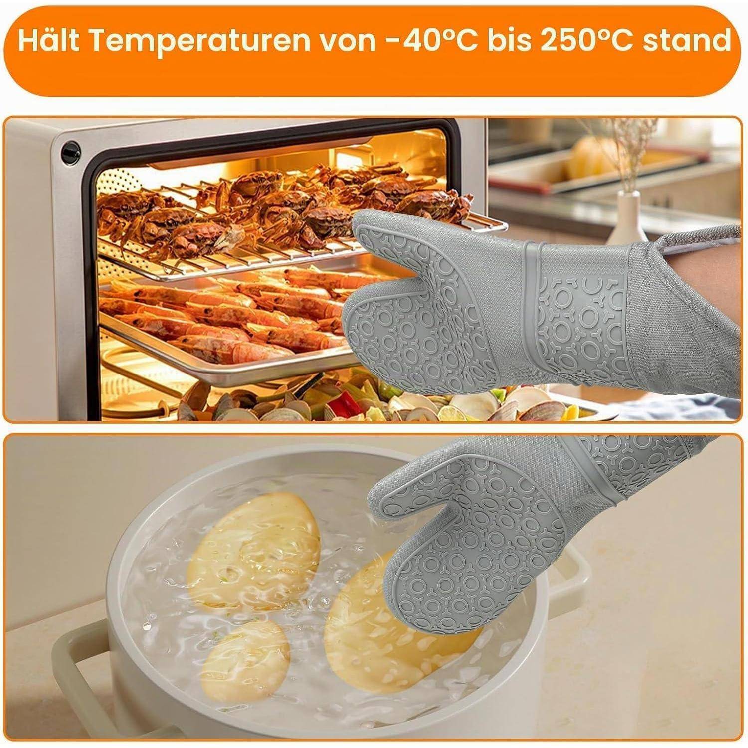 9er Set Ofenhandschuhe Silikon Hitzebeständig BPA-frei