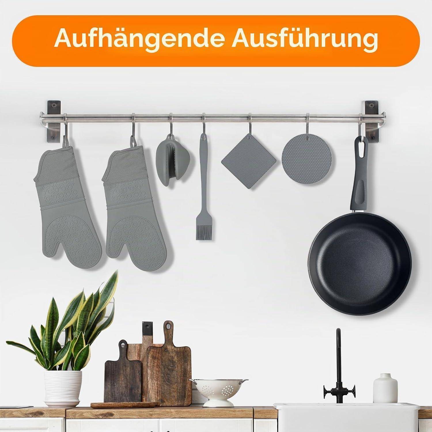 9er Set Ofenhandschuhe Silikon Hitzebeständig BPA-frei