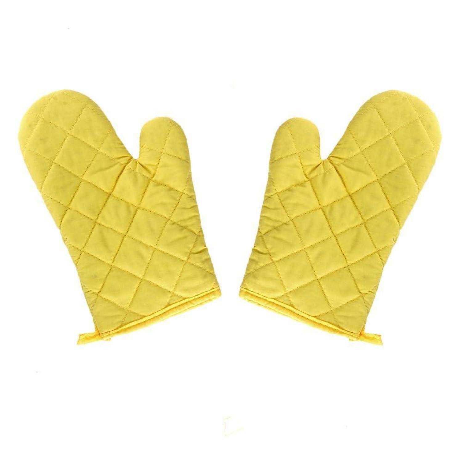 Ofenhandschuhe hitzebeständig gelb 2 Stück