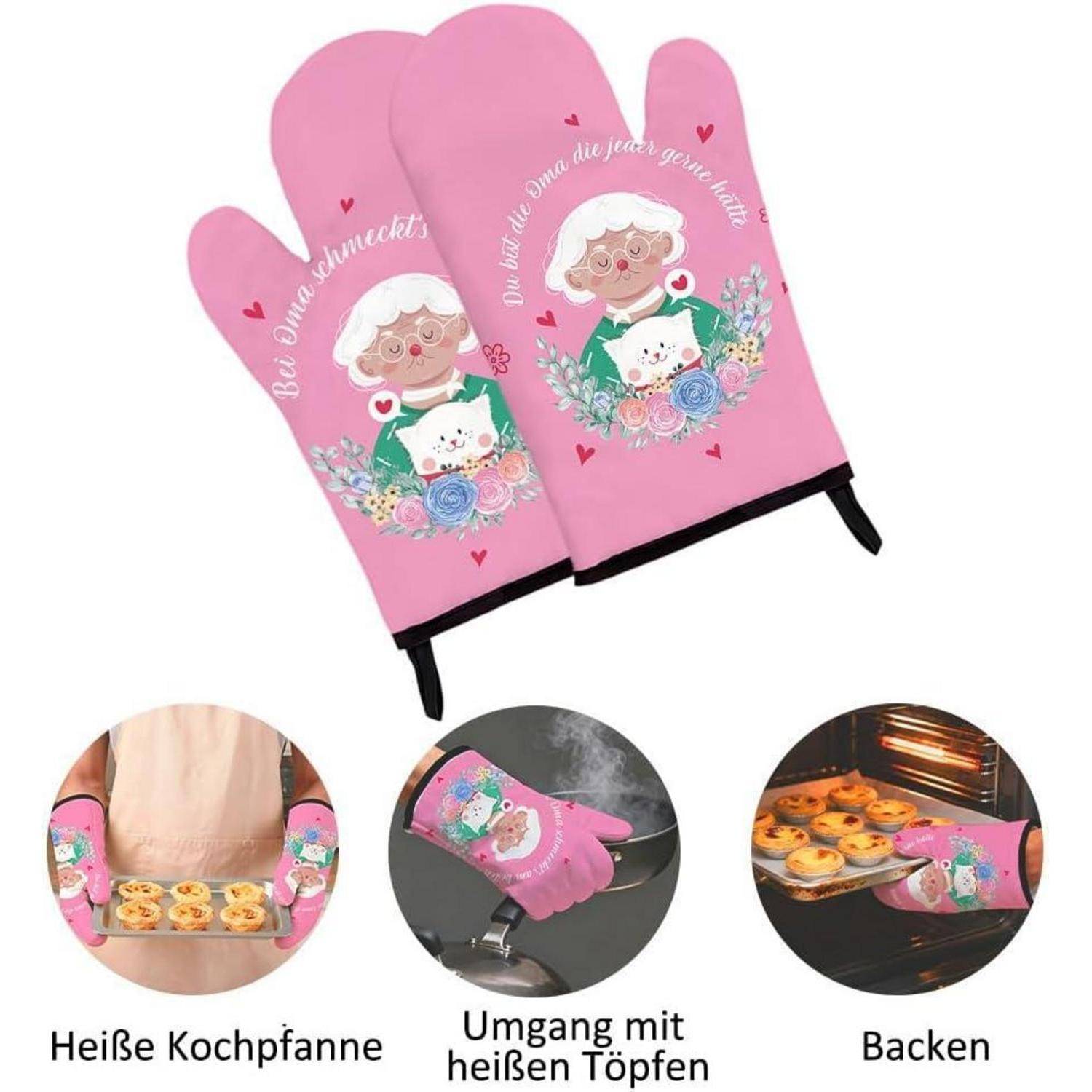 Ofenhandschuhe hitzebeständig für Oma