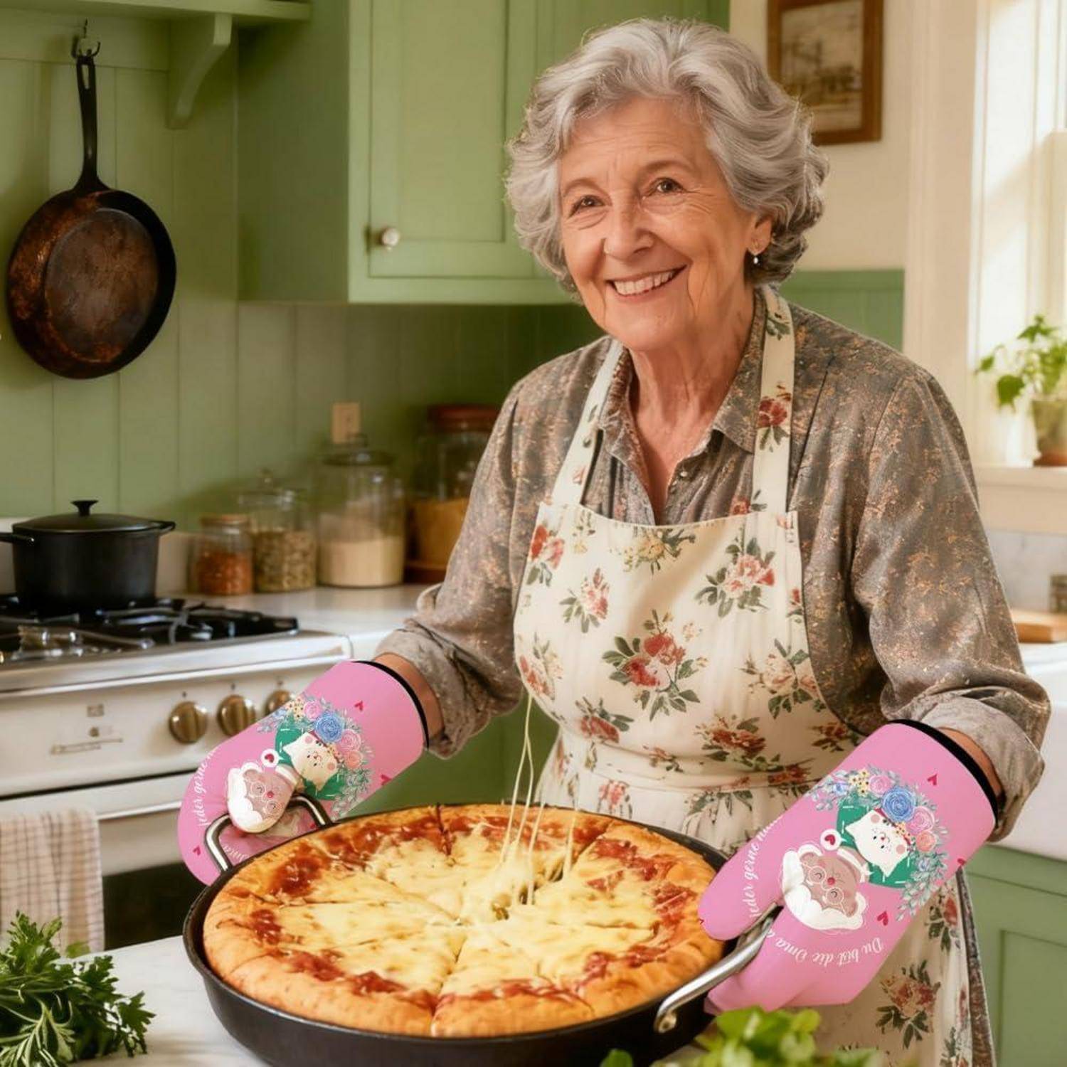 Ofenhandschuhe hitzebeständig für Oma