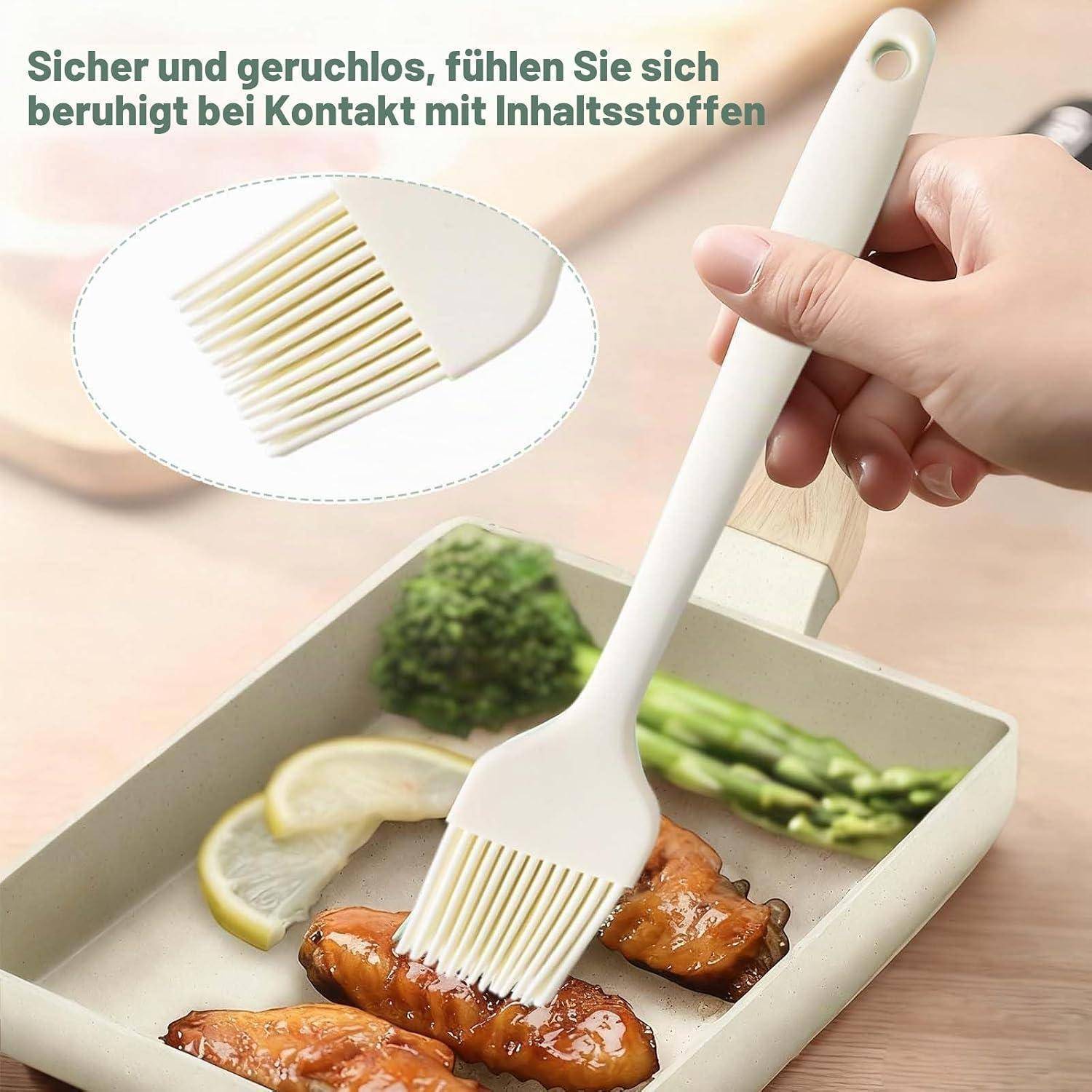 Silikon Küchenhandschuhe Set 6-teilig Hitzebeständig bis 230°C Beige