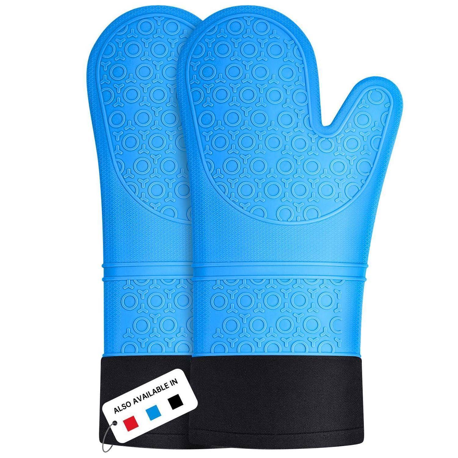 Sopito Silikon-Ofenhandschuhe hitzebeständig bis 230°C Blau