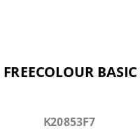 Weißes Etikett mit fetter schwarzer Aufschrift „FREECOLOUR BASIC