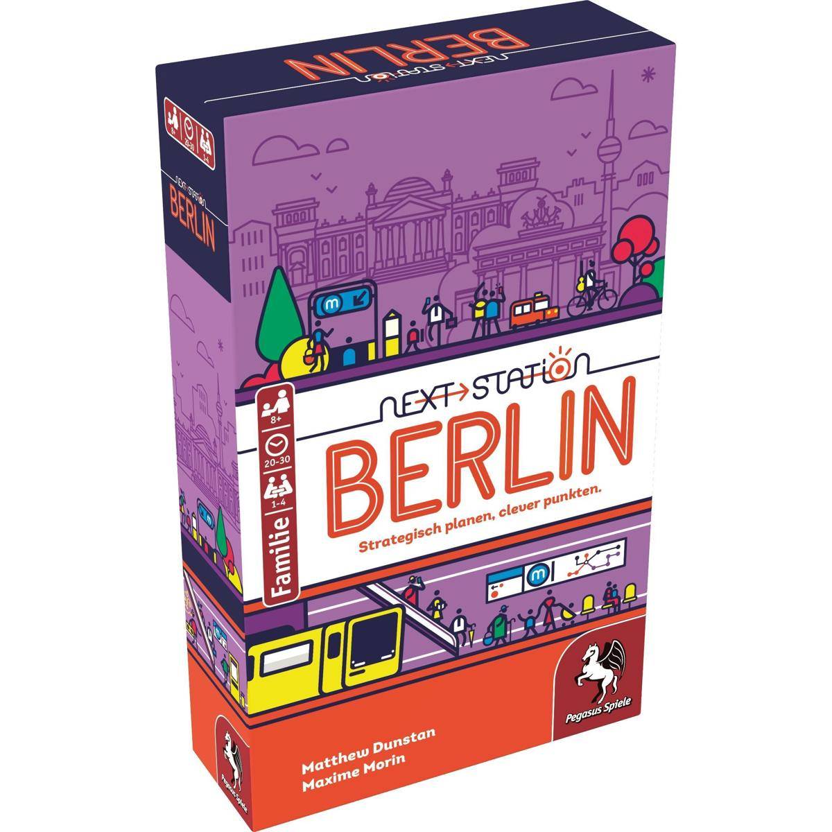 Ein verpacktes Brettspiel mit dem Titel „Next Station Berlin