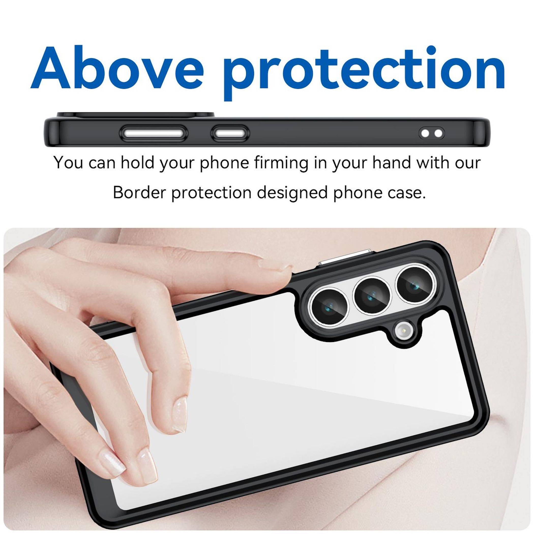 Handy Hülle Stoßfest für Samsung Galaxy S26 5G TPU Acryl Hybrid Schutz Schwarz