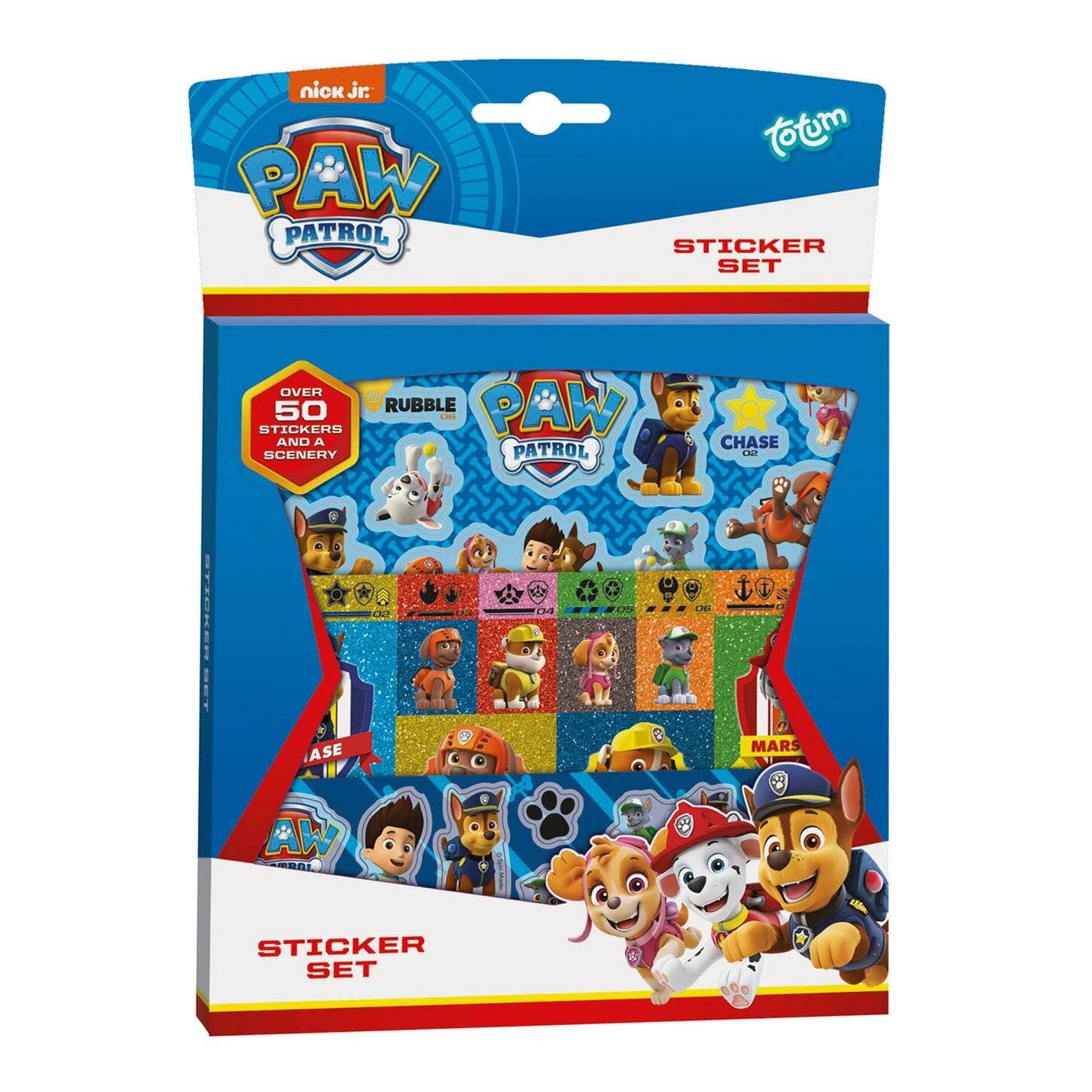 PAW Patrol Aufkleberset mit bunten Charakteraufklebern, „Über 50 Aufkleber
