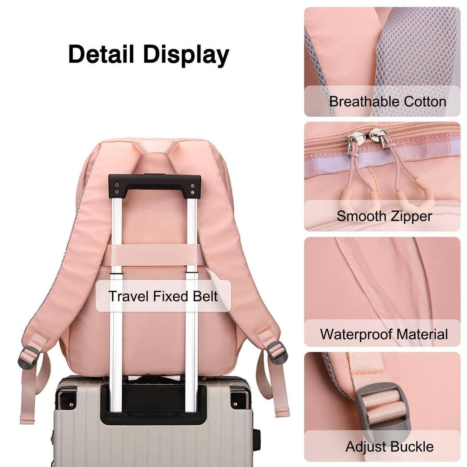 Schulrucksack Nylon wasserdicht Grau mit Plüschanhänger