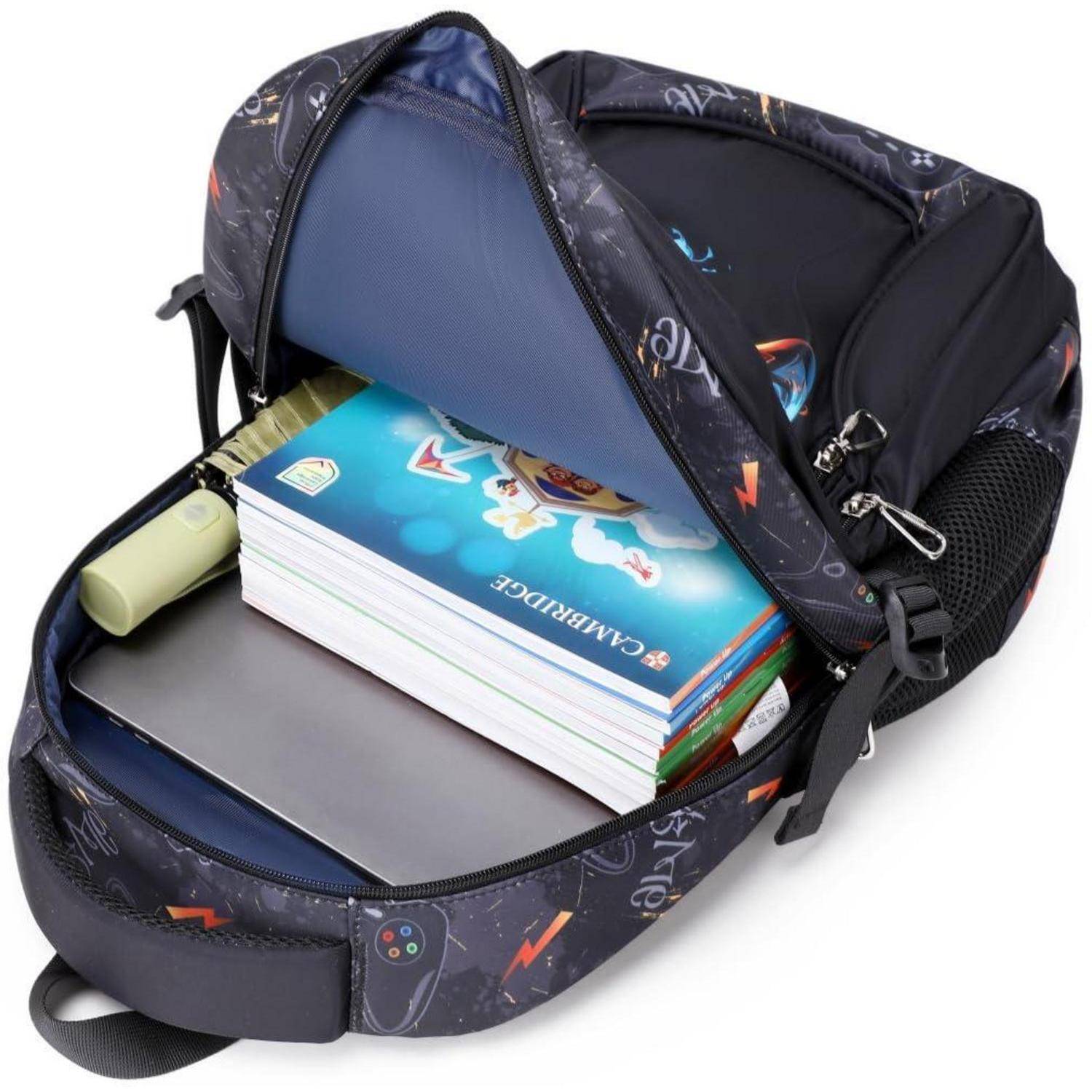 Schulrucksack Set 3-teilig Jungen 18 Zoll wasserdicht schwarz