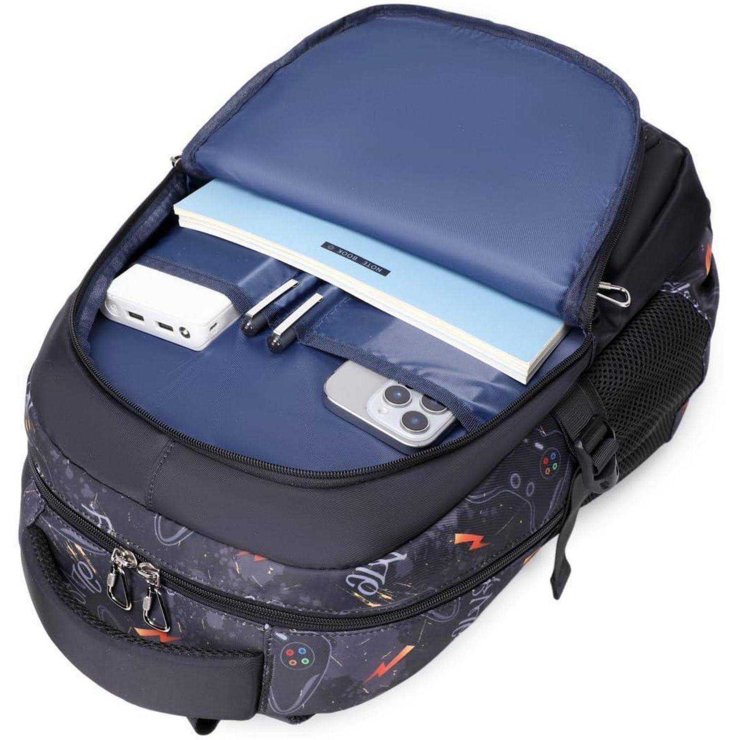Schulrucksack Set 3-teilig Jungen 18 Zoll wasserdicht schwarz