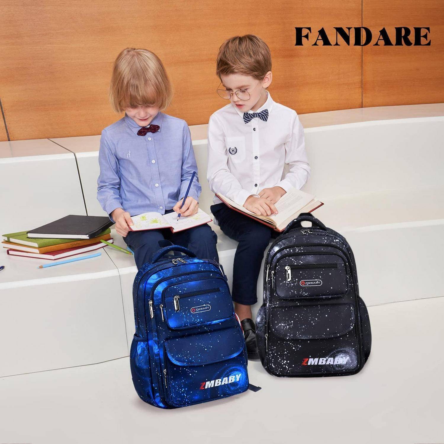 Kinderrucksack wasserdicht Nylon Schwarz L