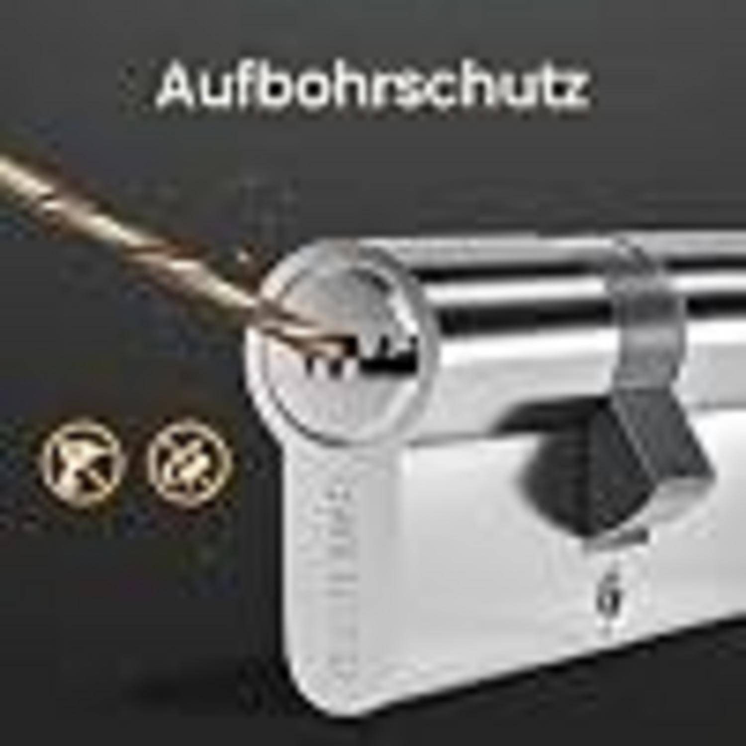 Illustration eines Schlosszylinders mit „Aufbohrschutz