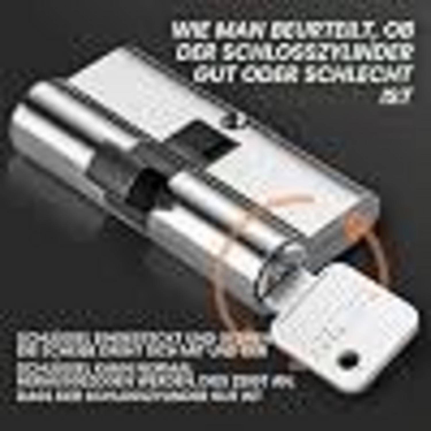 Bwintech Euro Messingzylinder 30/40mm Schlüssel/Schlüssel 70mm mit 5 Schlüsseln Chrom
