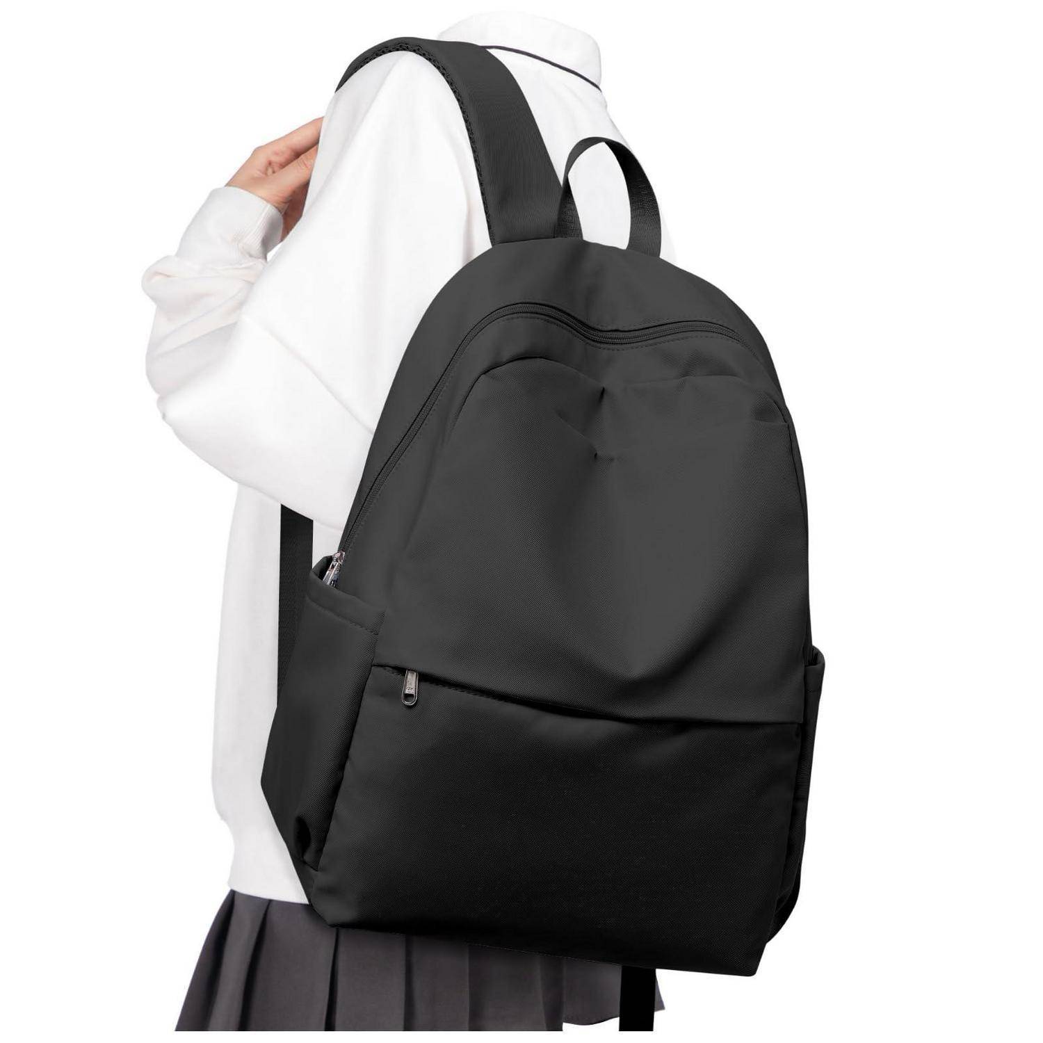 VGCUB Schulrucksack 21L Laptopfach spritzwassergeschützt Schwarz