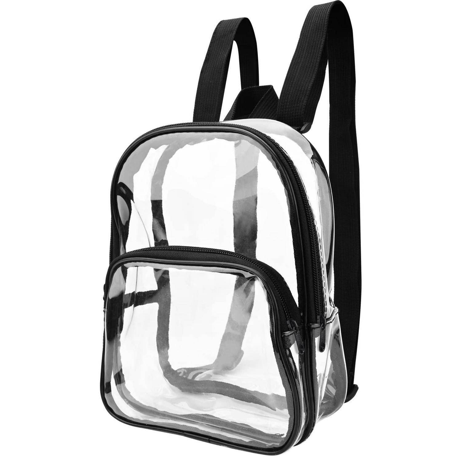TSLBW klarer Mini Rucksack PVC 23x19x7cm wasserdicht schwarz