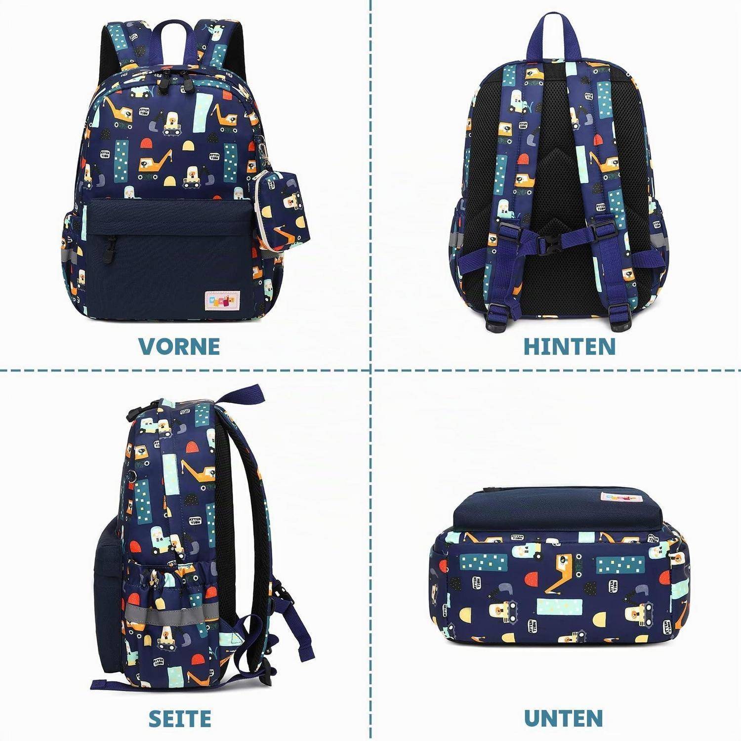Kinderrucksack Mygreen Raumschiff Schwarz mit Münzgeldbeutel