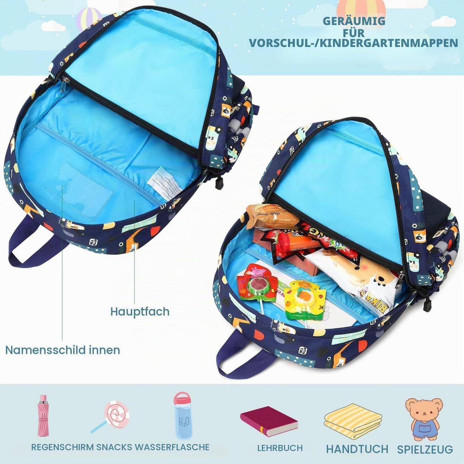 Kinderrucksack Mygreen Raumschiff Schwarz mit Münzgeldbeutel