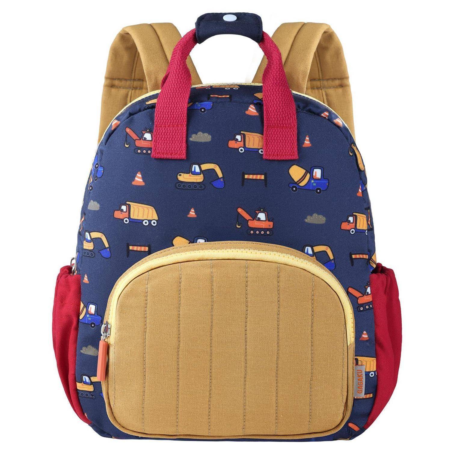 Kinderrucksack Jungen 2-4 Jahre Bagger Traktor Orange