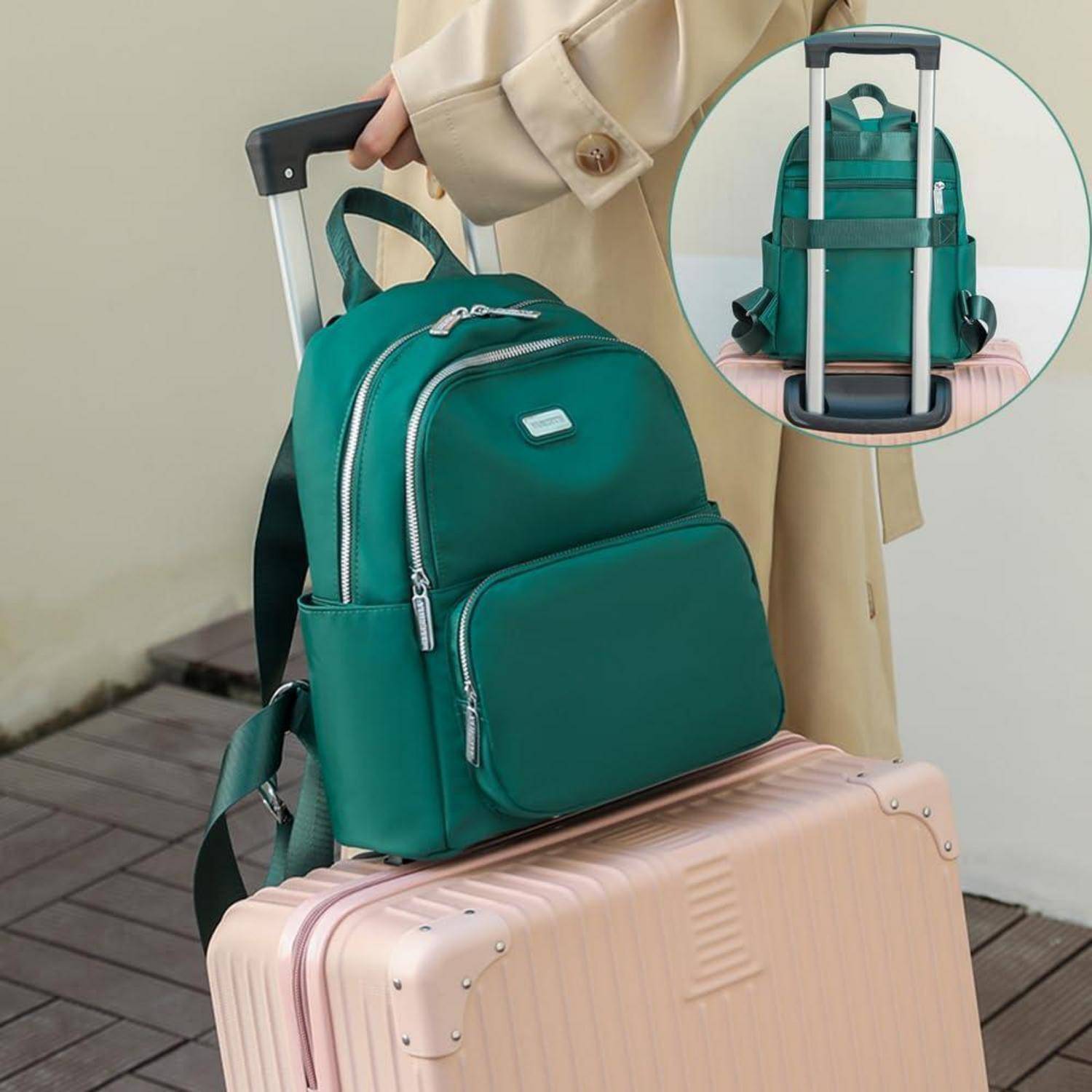 Damen Rucksack Klein Leichtgewicht Wasserdicht Saphirblau