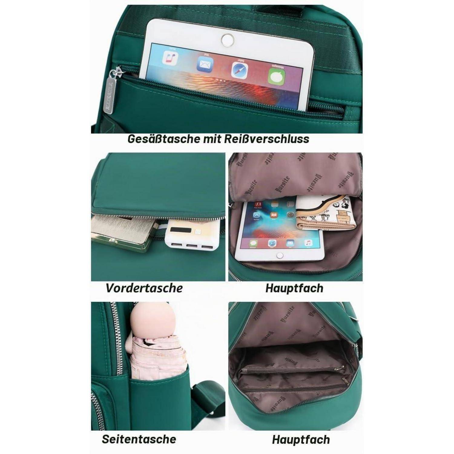 Damen Rucksack Klein Leichtgewicht Wasserdicht Saphirblau