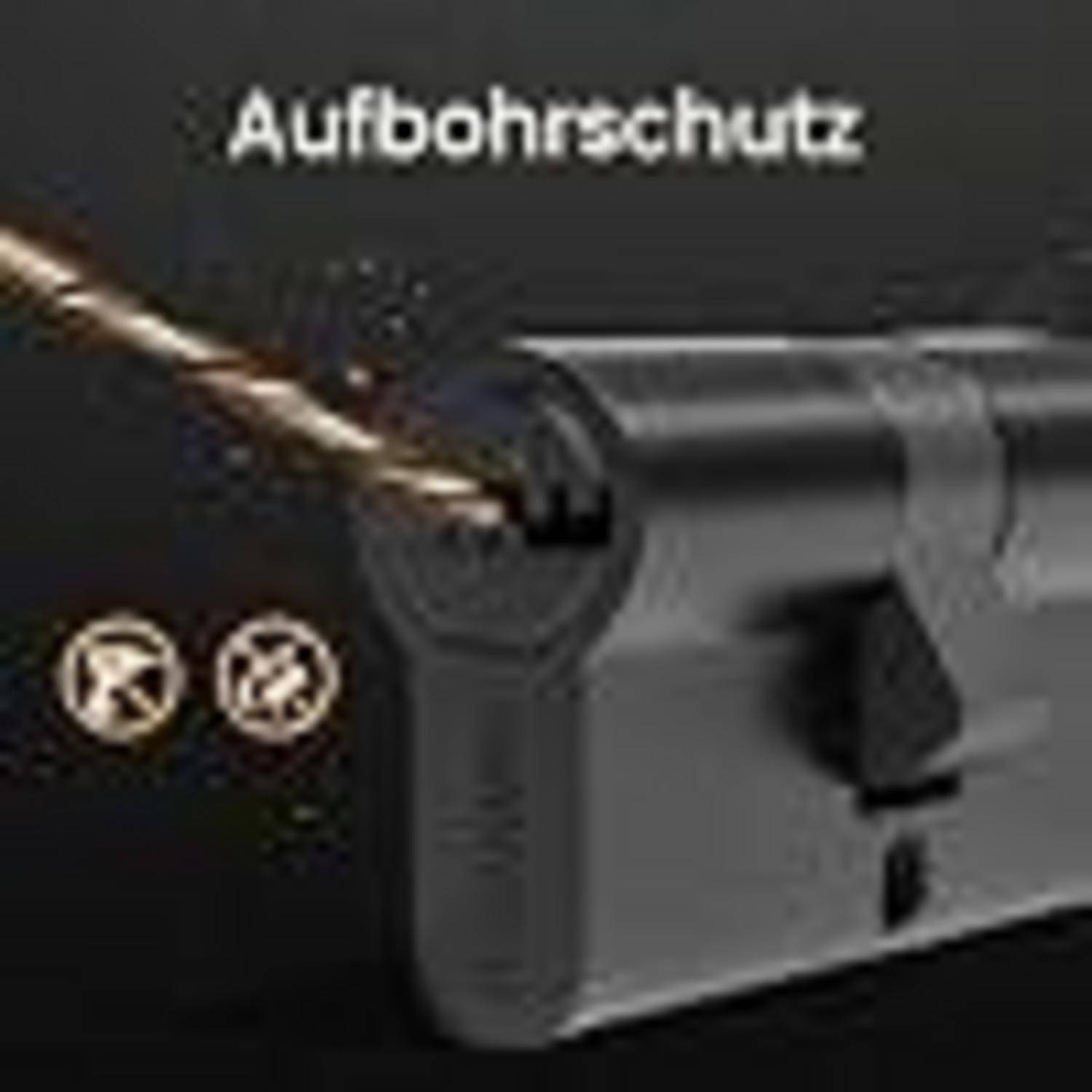 Bohrschutzvorrichtung an einem Elektrowerkzeug, gekennzeichnet mit „Aufbohrschutz