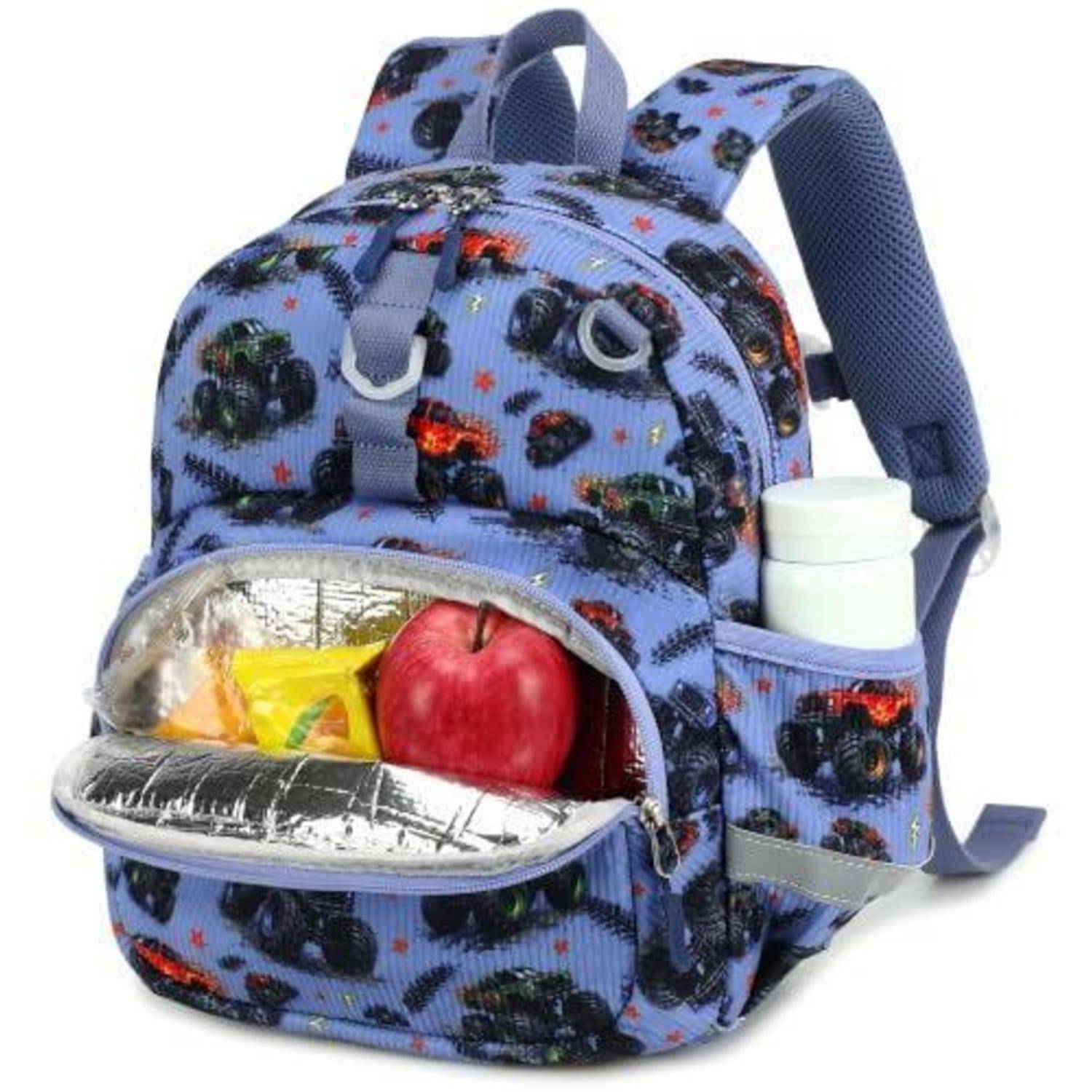 Kinderrucksack 8L blaues Auto, wasserabweisend, reflektierend