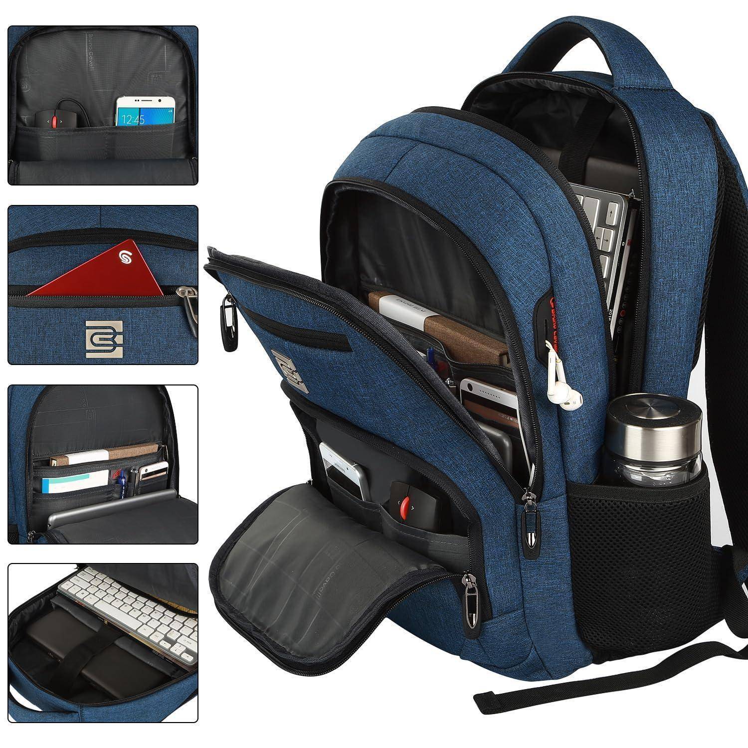 Laptop Rucksack Marcello 18 Zoll Blau für Herren und Teenager