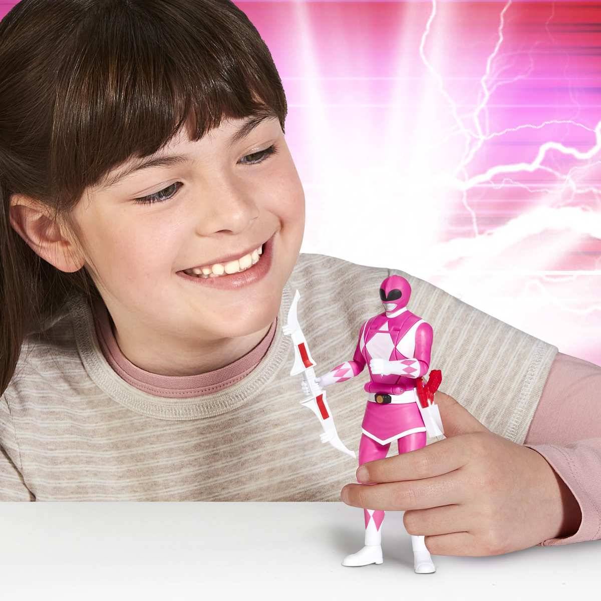 Power Rangers Mighty Morphin PINK Ranger Auto-Morphin Action Figure 4+
